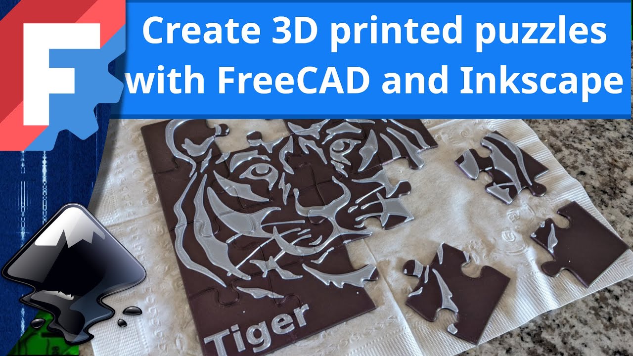 3D printing - Making 3D jigsaw puzzles with FreeCAD and Inkscape