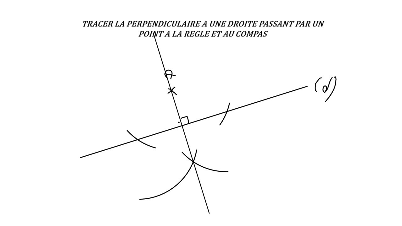 Tracés - Tracer une perpendiculaire à la règle et au compas