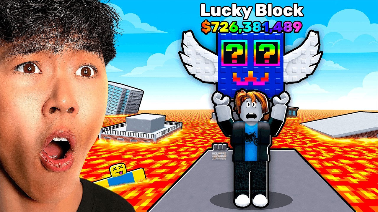 I Escaped Lava For LUCKY BLOCKS! 