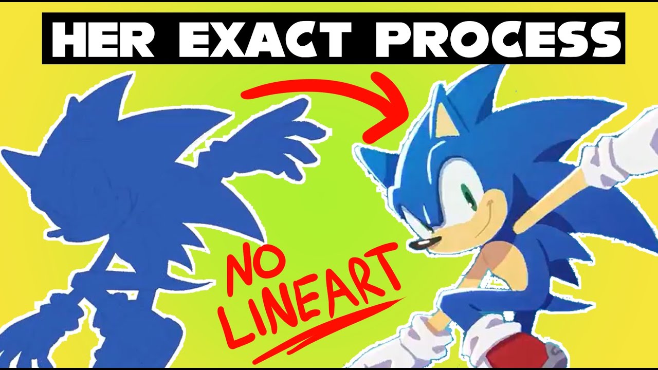 How Yui Karasuno draws step by step in the Sonic Channel Style