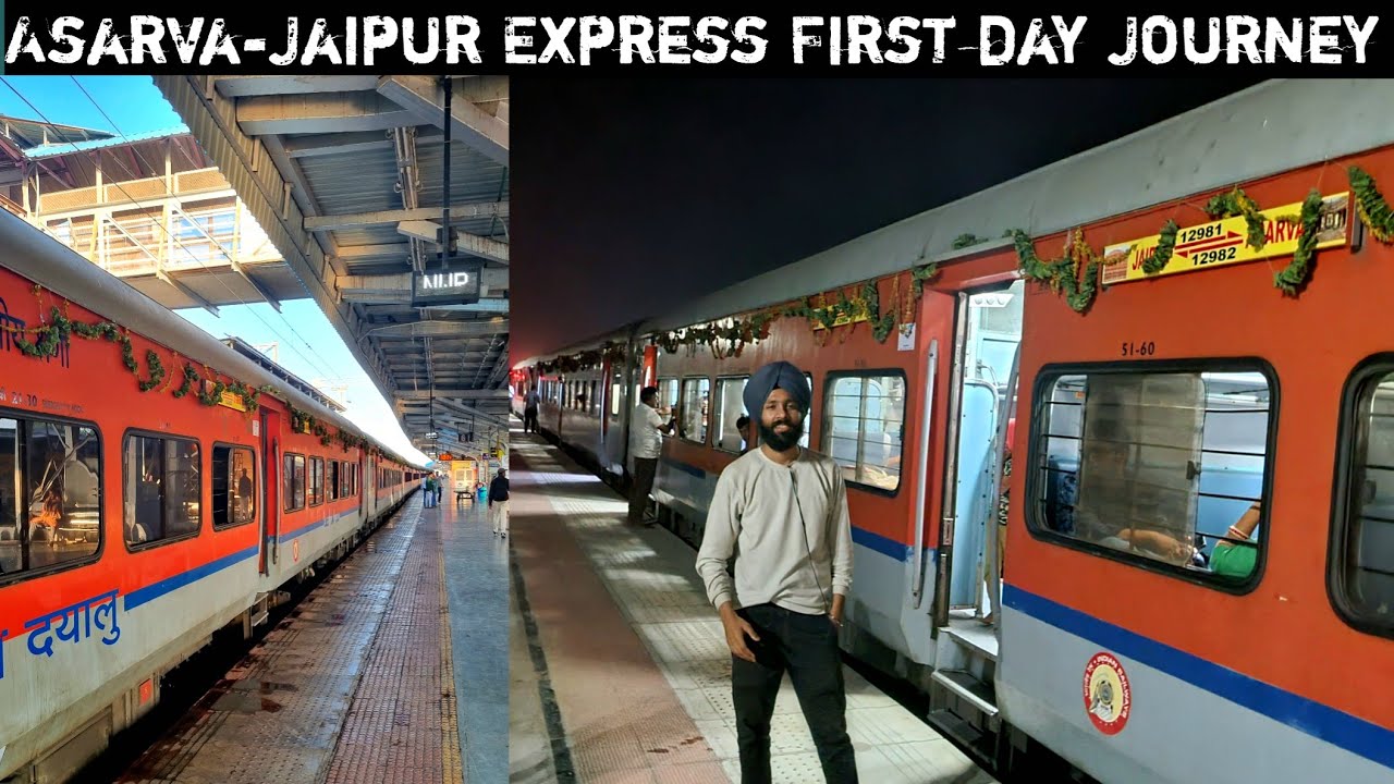 First Day Journey In Asarva-Jaipur Express... *Booking Nahi Mili Toh General Mei hi Aa Gaye*...