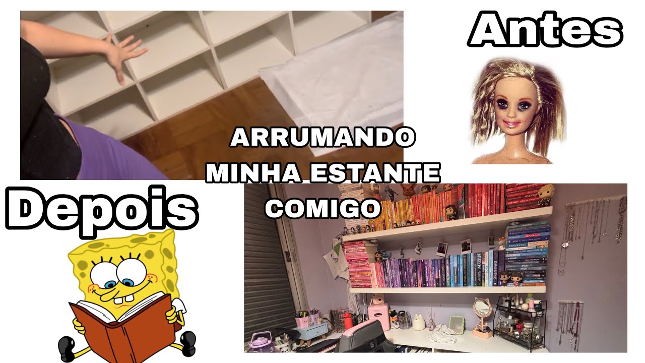 ARRUMANDO MINHA ESTANTE COMIGO OLHA NO QUE DEU