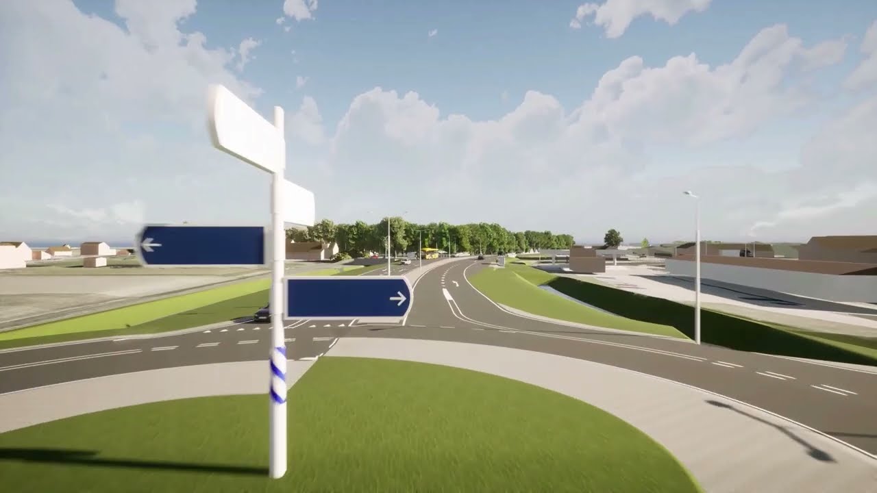 Visualisatie nieuwe situatie N215 | Provincie Zuid-Holland