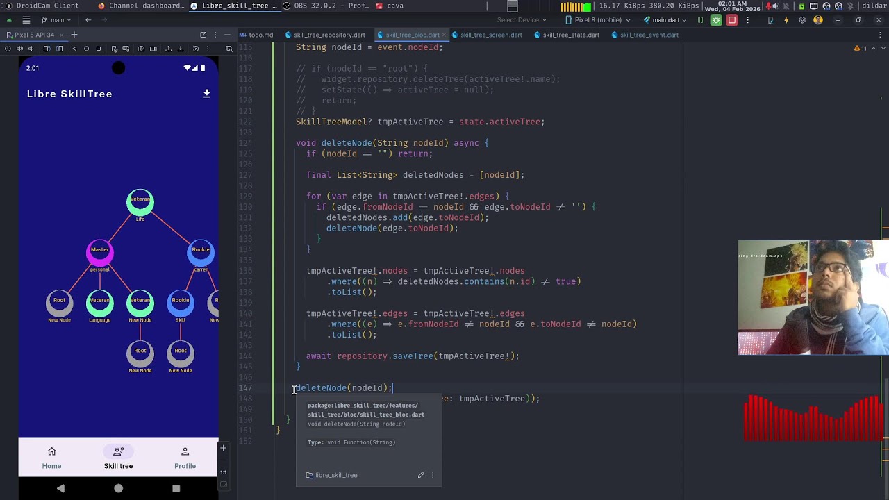 Flutter app dev: Build Libre Skill Tree Bloc and very good cli  Live Coding