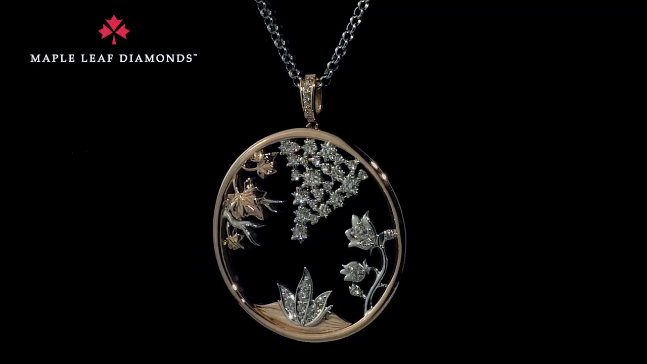 Four Seasons Pendant by Shelly Purdy for Maple Leaf Diamonds-Canadian diamond pendant