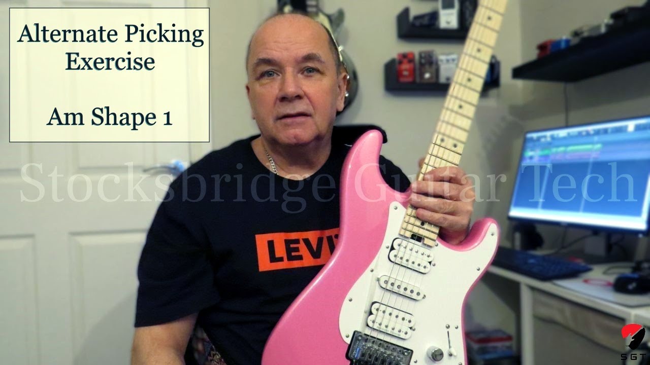 Descending Pentatonic Alternate Picking Exercise