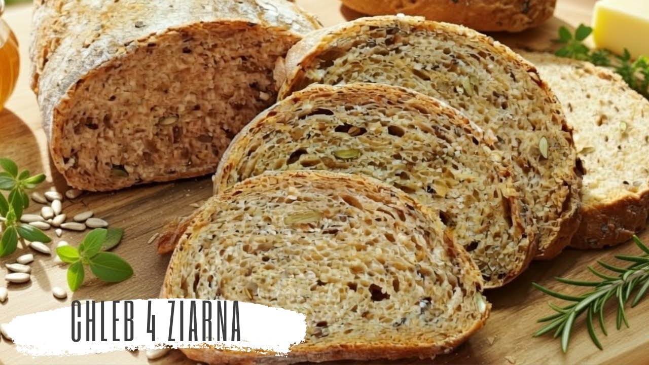 Chleb orkiszowy CZTERY ZIARNA – prosty domowy przepis, zdrowe pieczywo