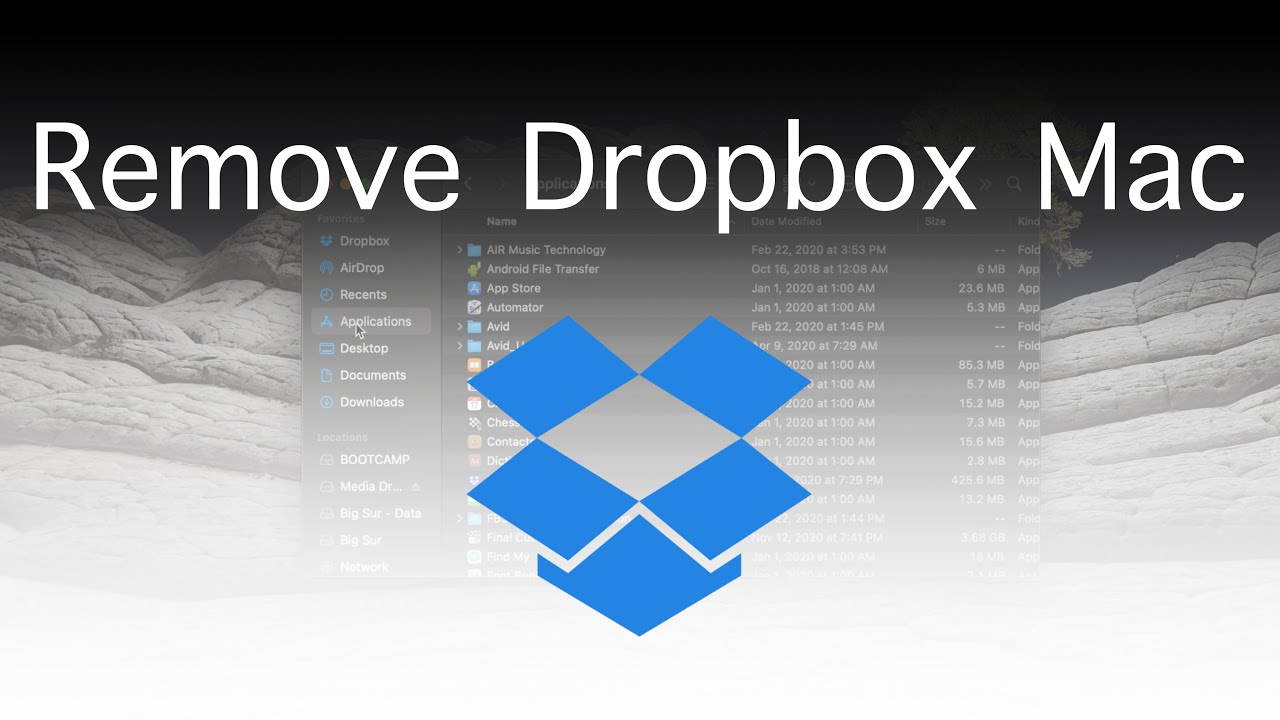 Как удалить Dropbox на Mac