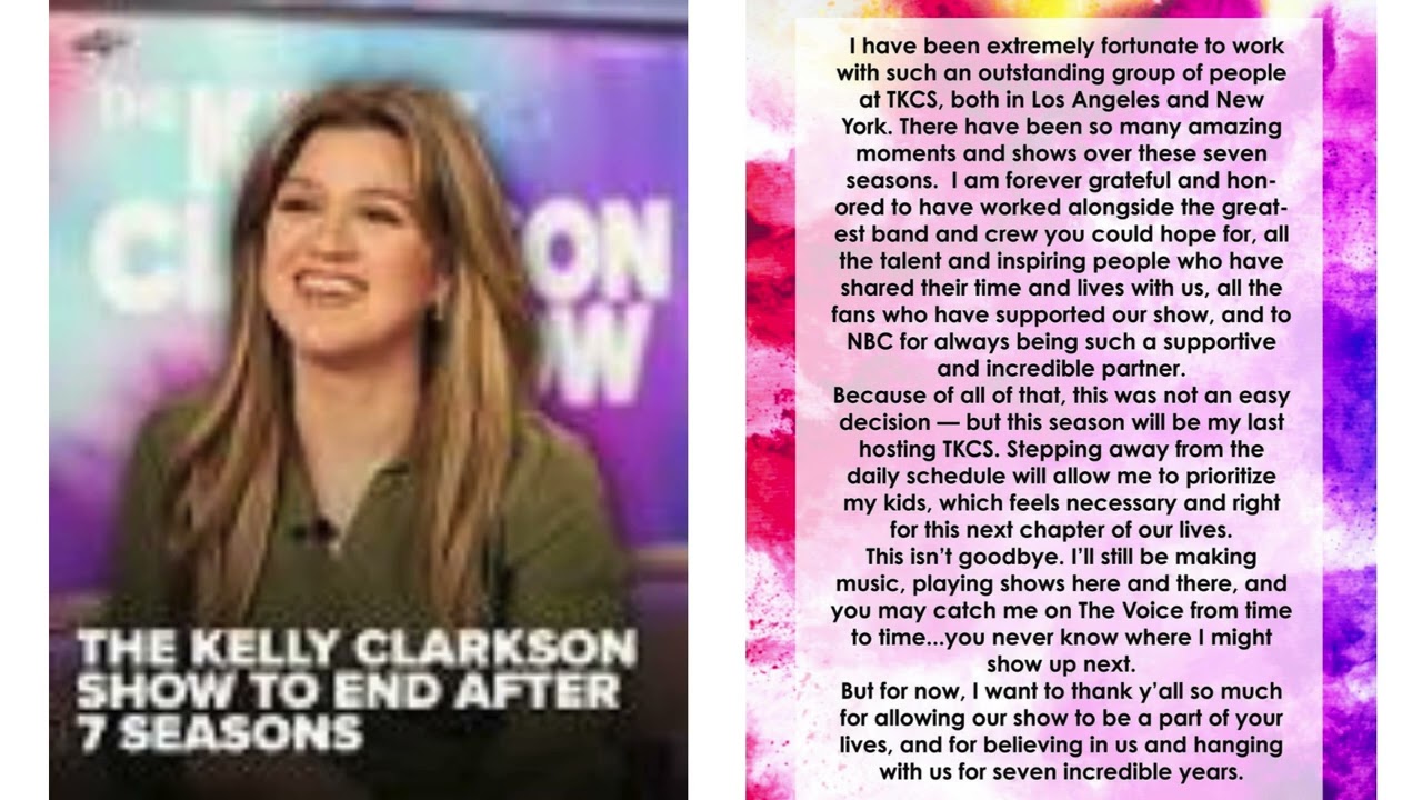 Kelly Clarkson's show is ending after 7 seasons
