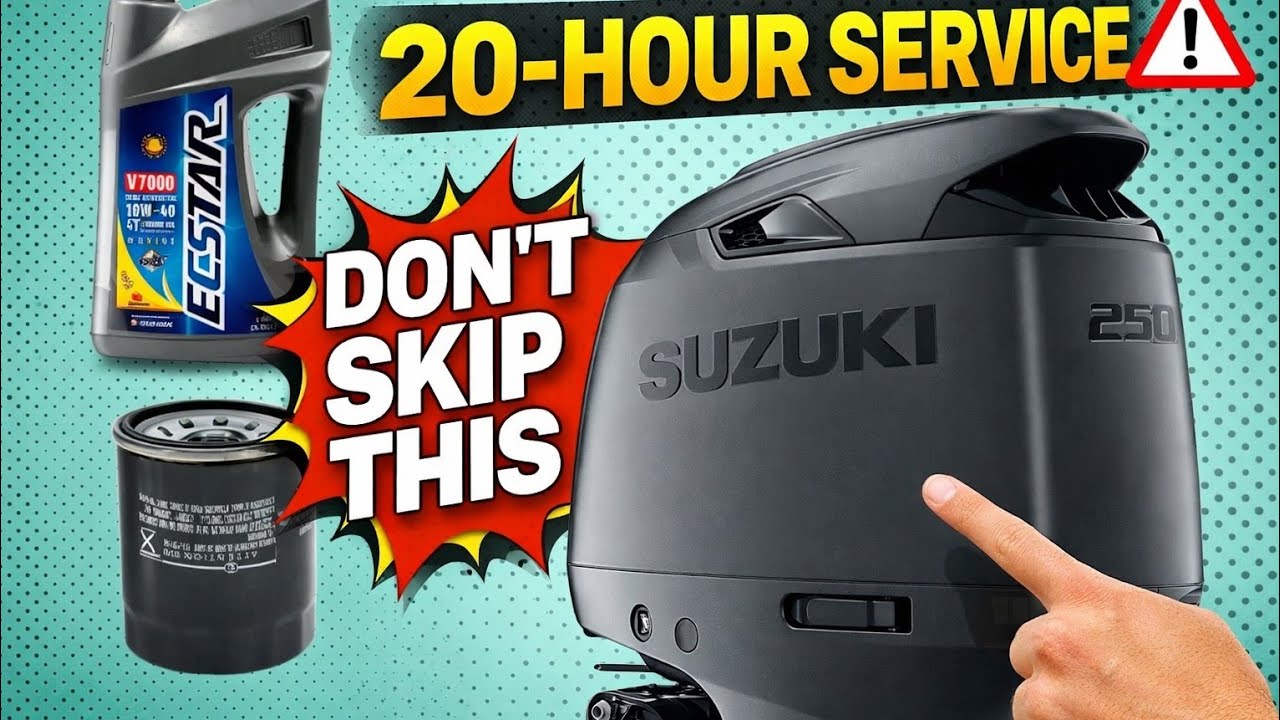 Oil Change | How to Service | Suzuki Outboard 20 Hour Service