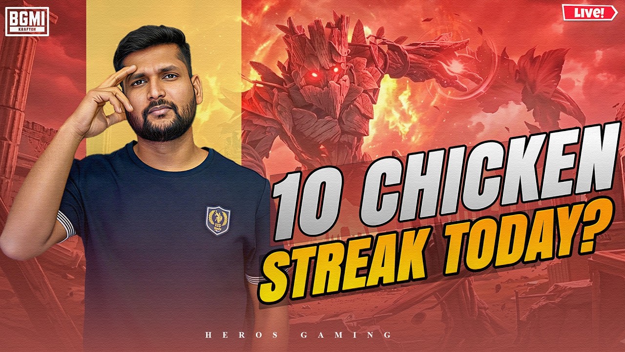 BGMI LIVE | 10 Chicken Streak Challenge 🔥| Telugu Gameplay | HEROSGAMING | #shortsfeed #shortslive
