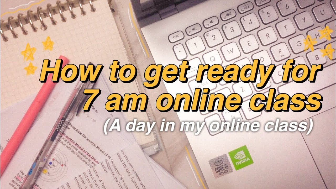 HOW TO GET READY FOR 7 AM ONLINE CLASS I A day in my online class