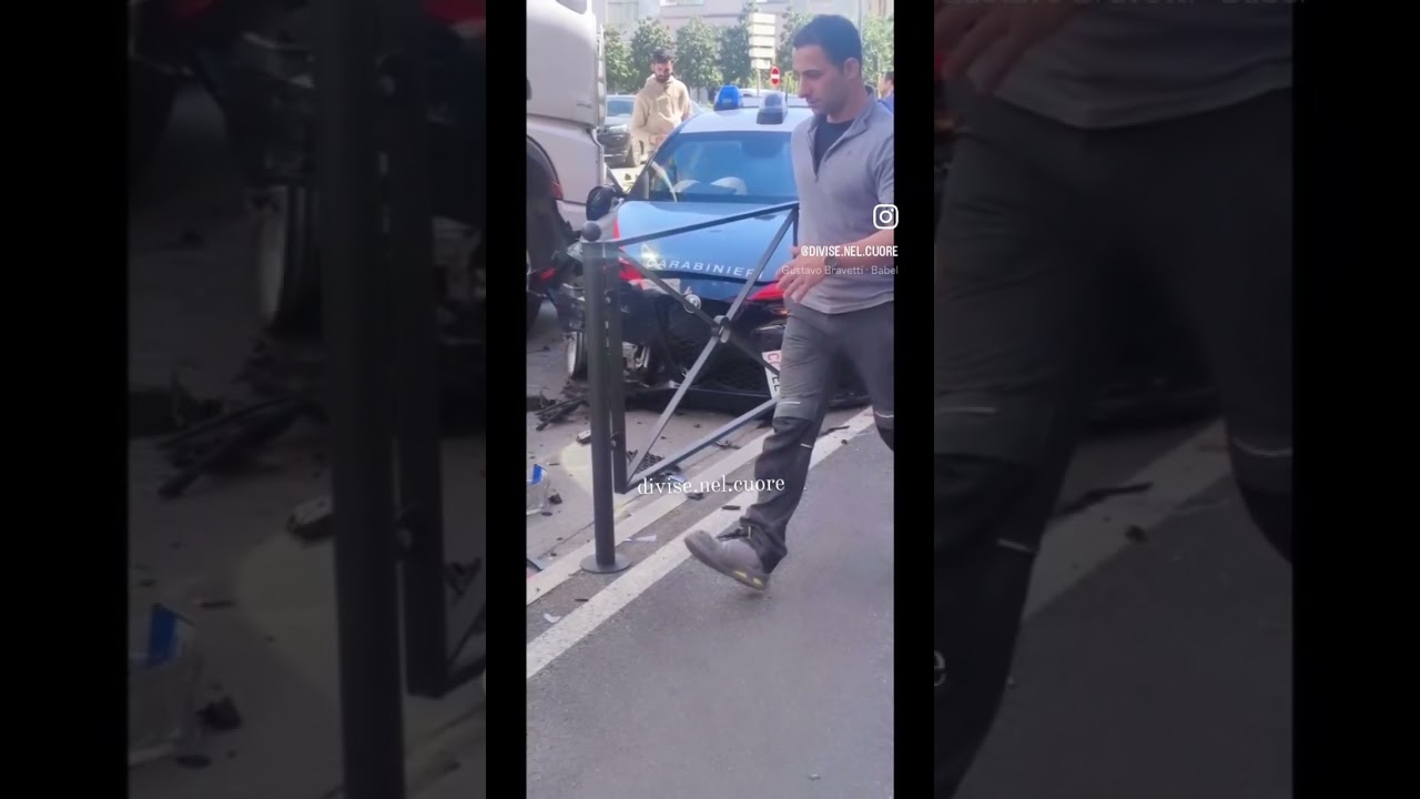 Police accident in Cremona italy 🇮🇹 #viral #carlover #italy #europe #police