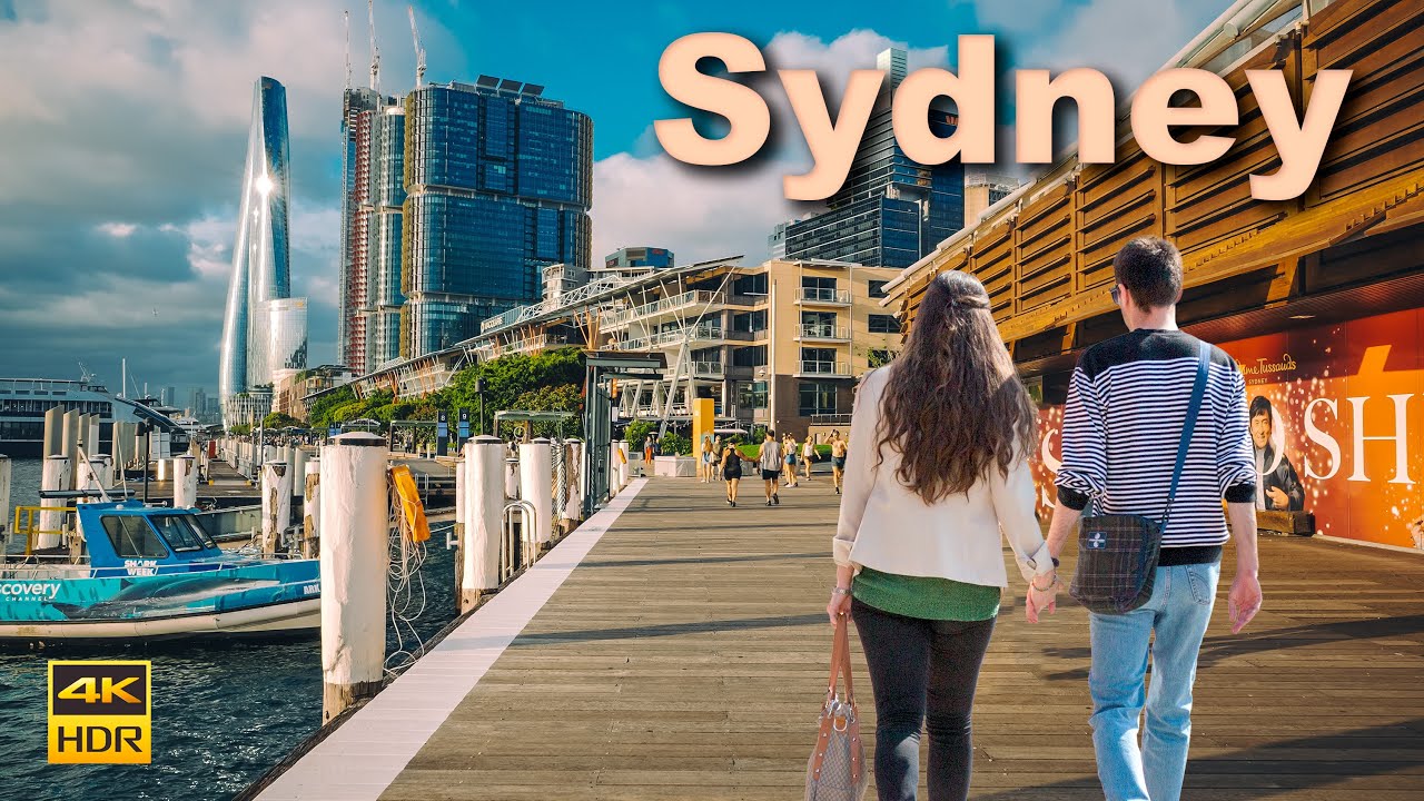 Sydney Australia Walking Tour - Barangaroo and Crown Sydney | 4K HDR