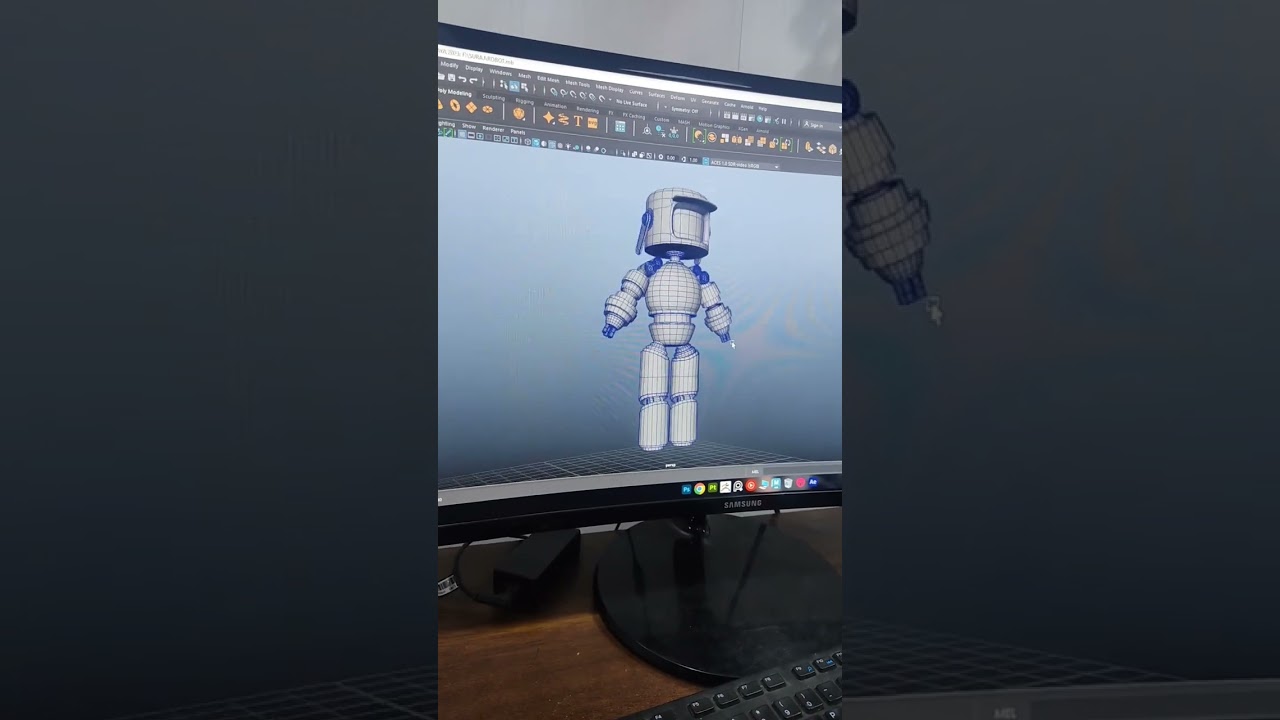 3d robot model in maya #3danimation #3dmodeling #robot