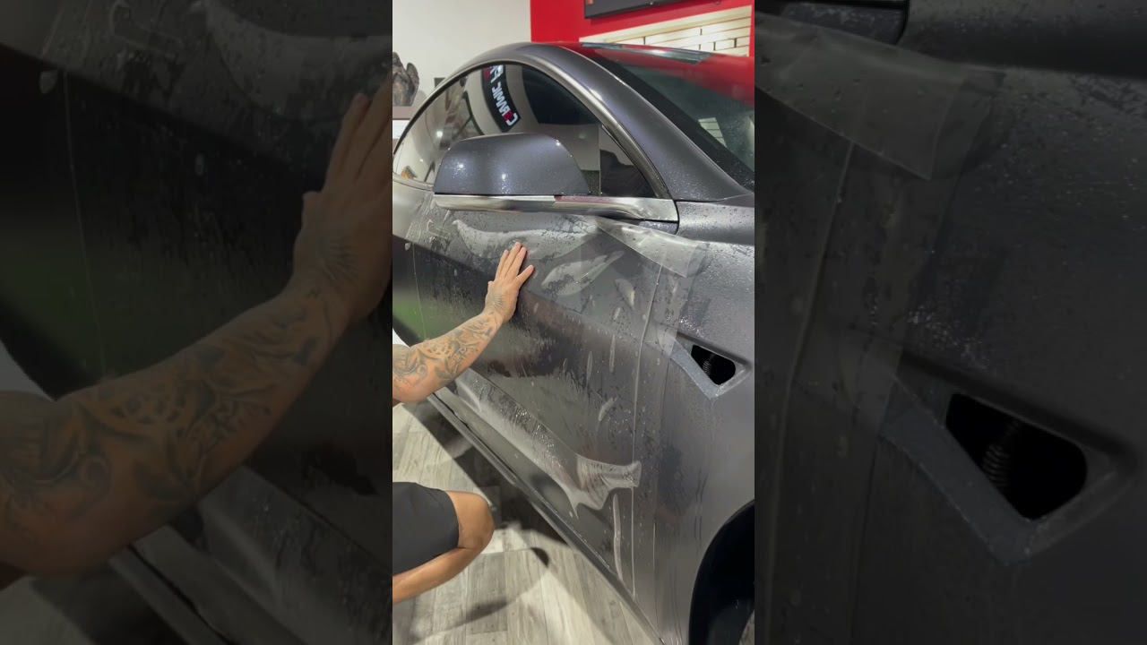 INSTALLING CLEAR BRA ON THE TESLA 