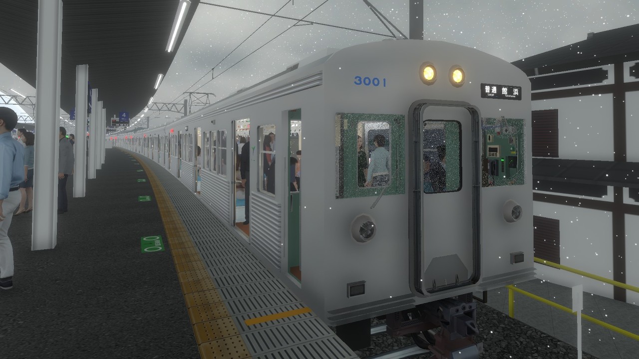 【TRAIN CREW】普通に大雪の中3000を真面目に運転した結果…(767レ 新野崎発館浜行き下り普通 3000形6両)