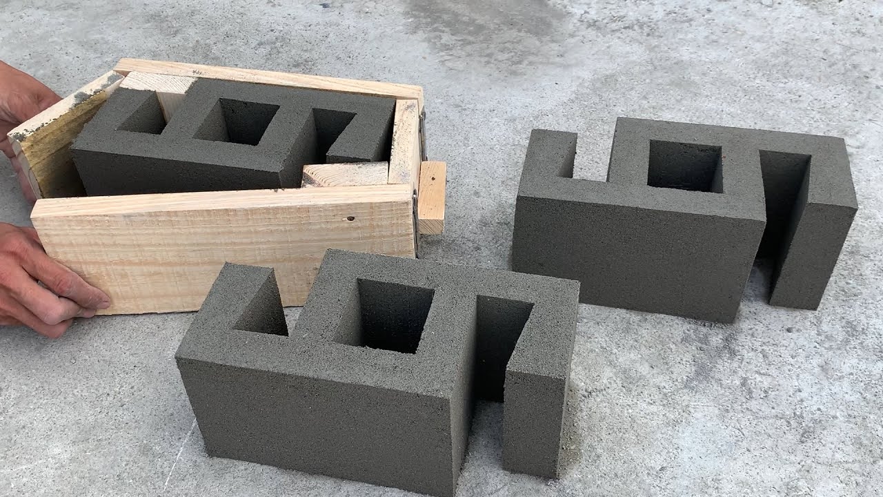 Create wooden molds and produce creative lego cement bricks that are easy and quick to make for you
