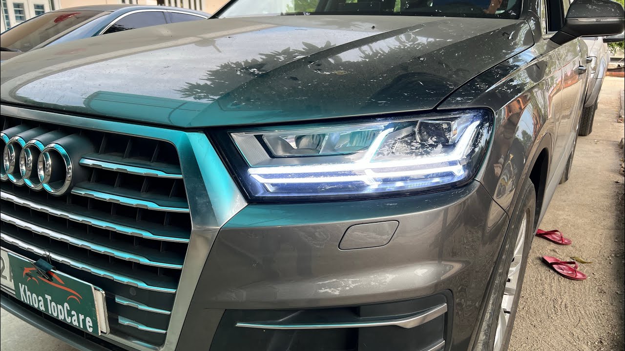 Audi Q7 đời 2017 thay thế bộ led mí cũ bằng bộ led mí delight siêu sáng trắng cực đẹp sang xịn 