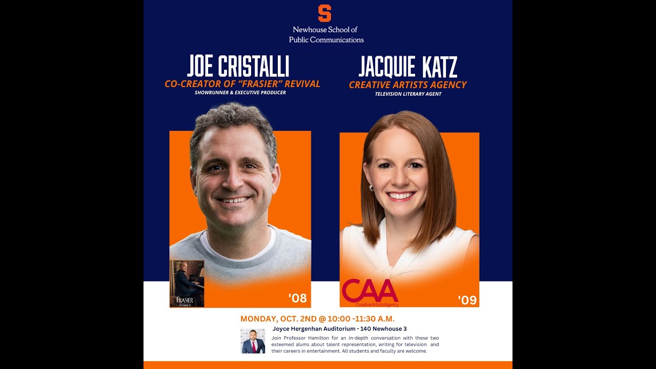 TV Business Discussion with Jacquie Katz and Joe Cristalli at Newhouse (Syracuse University)