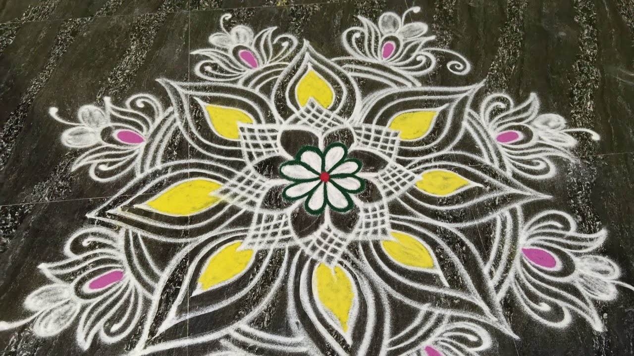Simple Kolam for beginners ❤️❤️❤️💖✨