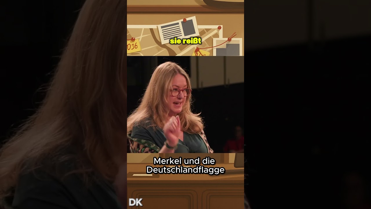 Merkel und die Deutschlandflagge🤔