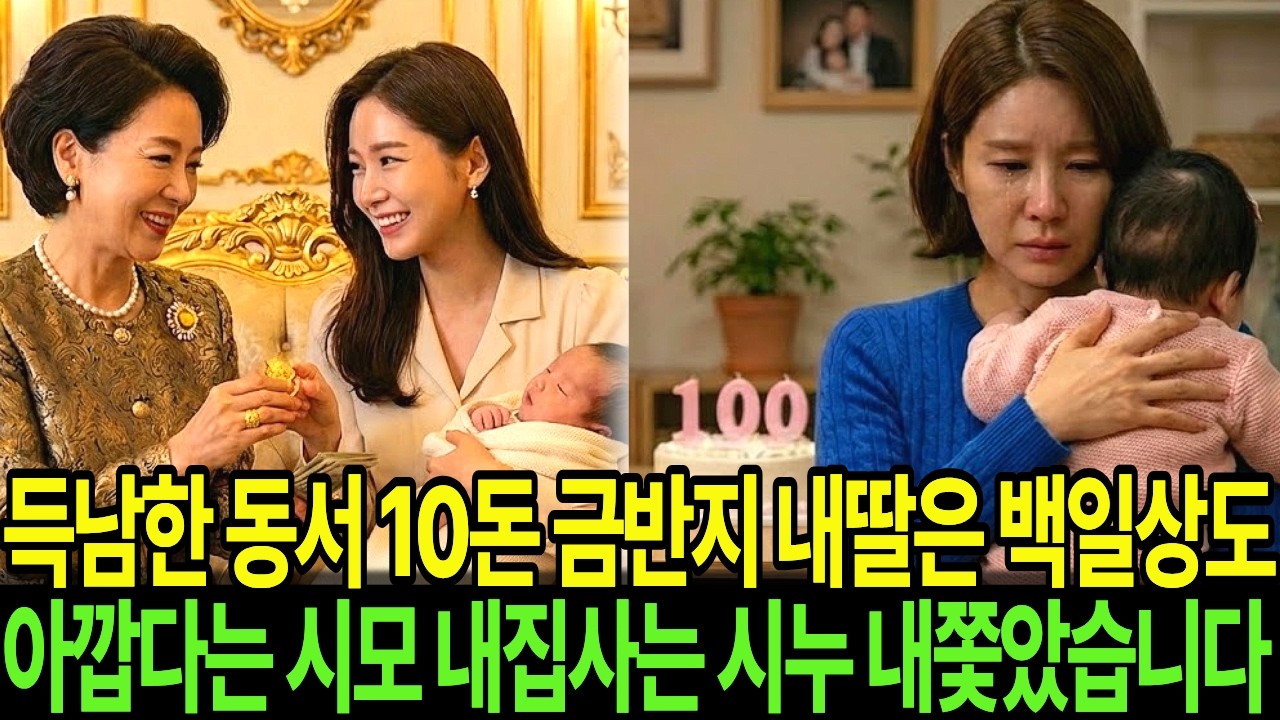 득남한 동서 10돈 금반지 주고 내딸은 백일상도 아깝다는 시모, 그날로 내집에 사는 시누이 내쫓았습니다