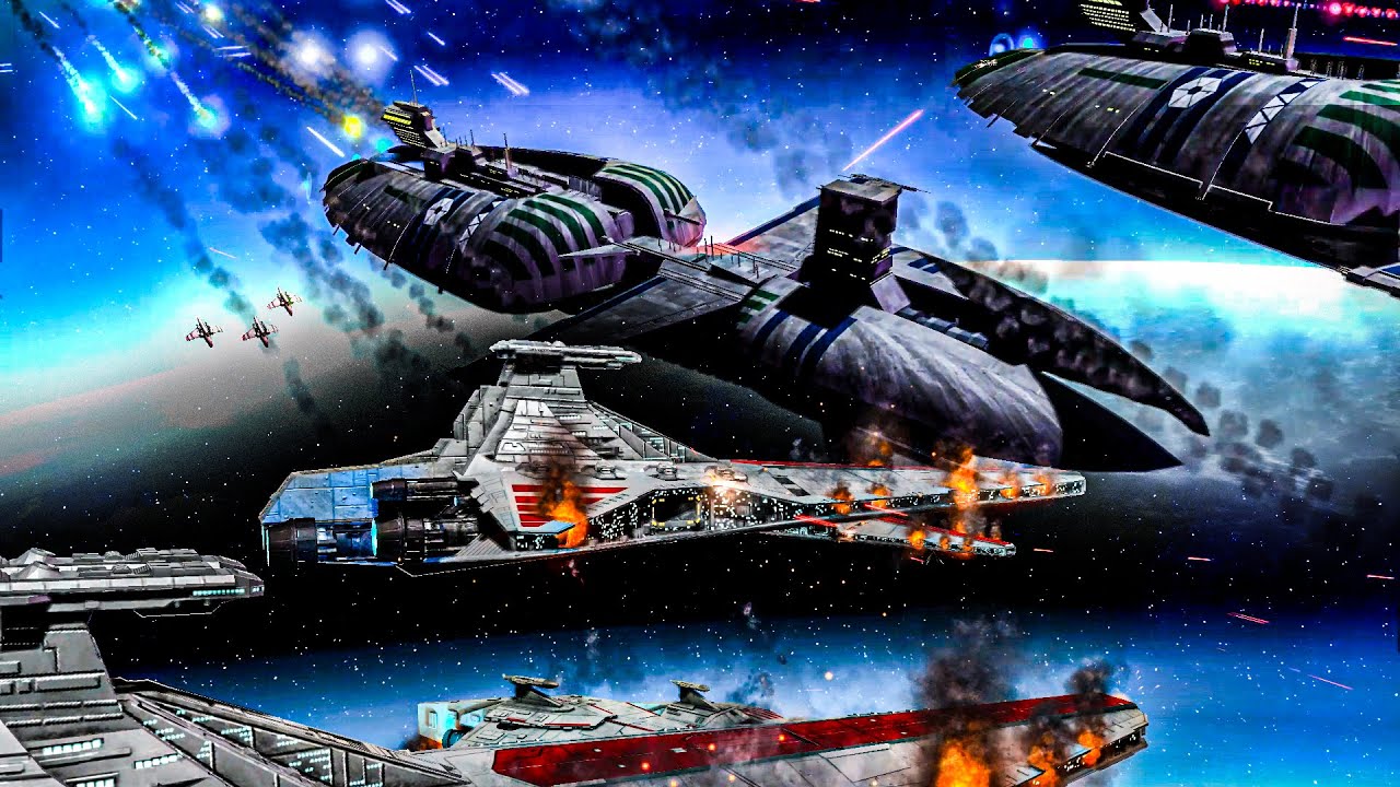 Star Wars the Clone Wars - Massive Epic Space Battle! (Cinematic)| Star Wars: Empire At War
