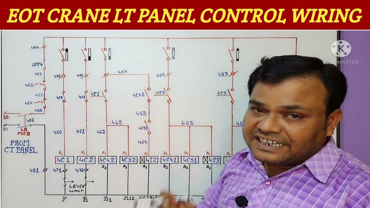 Eot Crane ka Long Travel 110v Controlling Connection | Eot Crane LT Panel Electrical Circuit Daigram