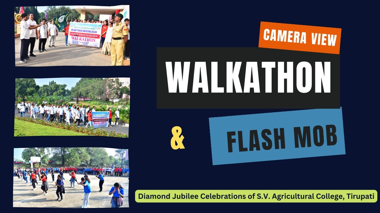 Camera View of Walkathon and Flash Mob by Students and Alumni of SVAGC Tirupati