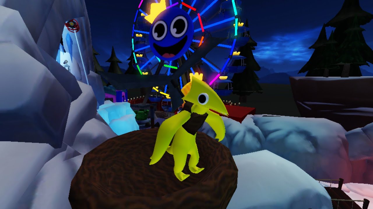 blue, yellow and green monster in one frame Roblox game rainbow friends  #roblox 