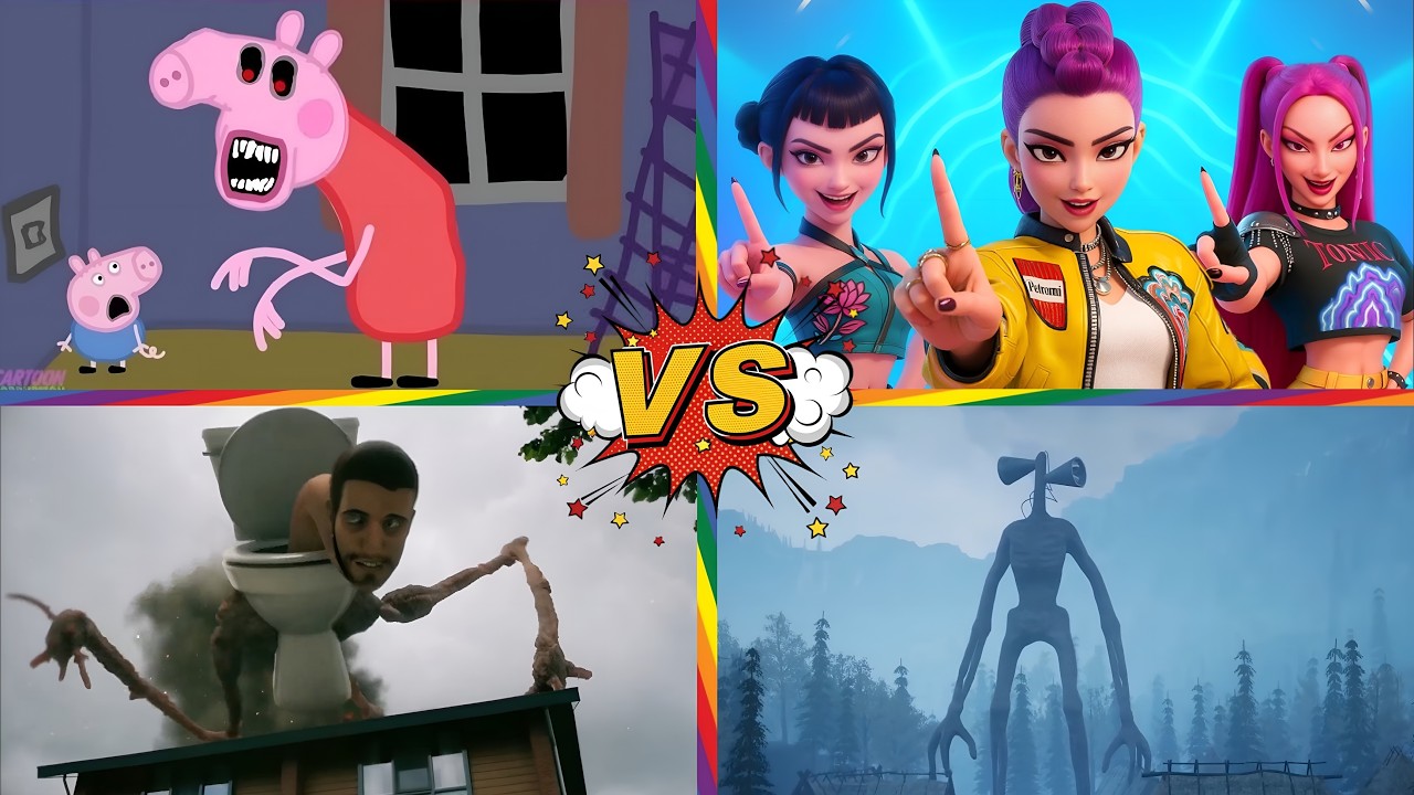 Skibidi Toilet🆚PEPPA PIG.EXE 🆚Siren Head 🆚Kpop demon hunter 🎶 Tiles Hop EDM Rush
