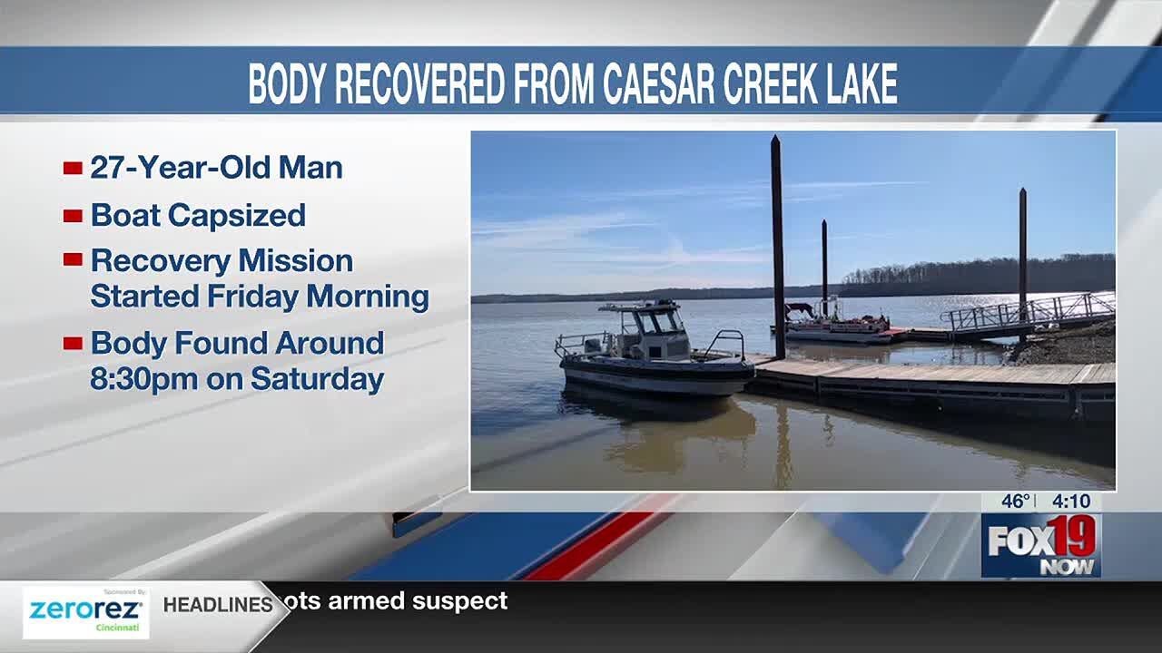 Body recovered from Caesar Creek Lake after boat capsized