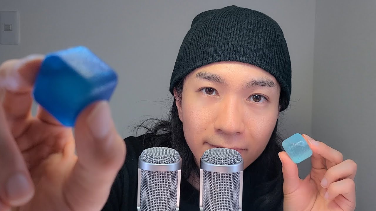 ASMR Ice box Tapping, Whisper etc. アイスボックスで涼もう🎵