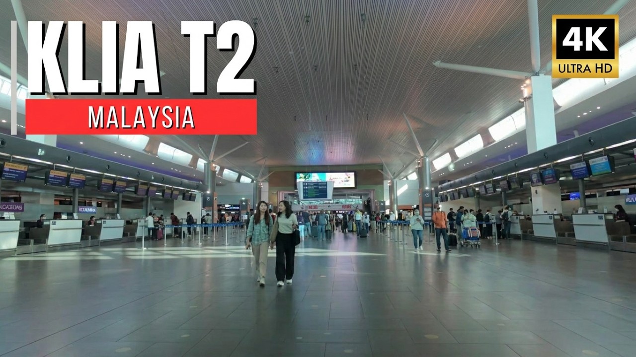 【Malaysia Walk 4K】KLIA Terminal 2 – Departure & Arrival Area | July 2025