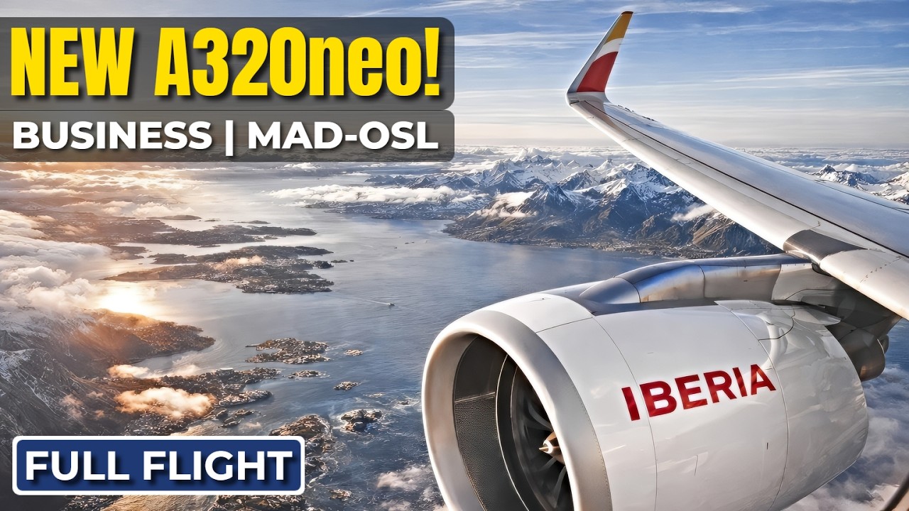 IBERIA A320neo Business Class – Brand New Cabin 2025 | Madrid to Oslo | FULL FLIGHT 4K