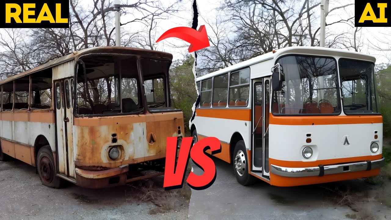 Заброшенные автобусы СССР возвращены к жизни с помощью искусственного интеллекта! (ПАЗ, ЛАЗ, ЛиАЗ)