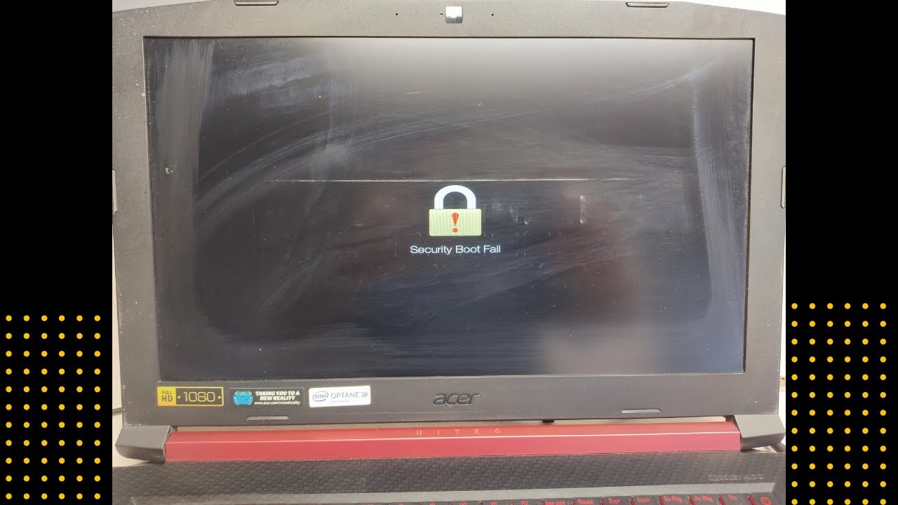COMO DESACTIVAR Security  Boot  Fail EN LAPTOP ACER