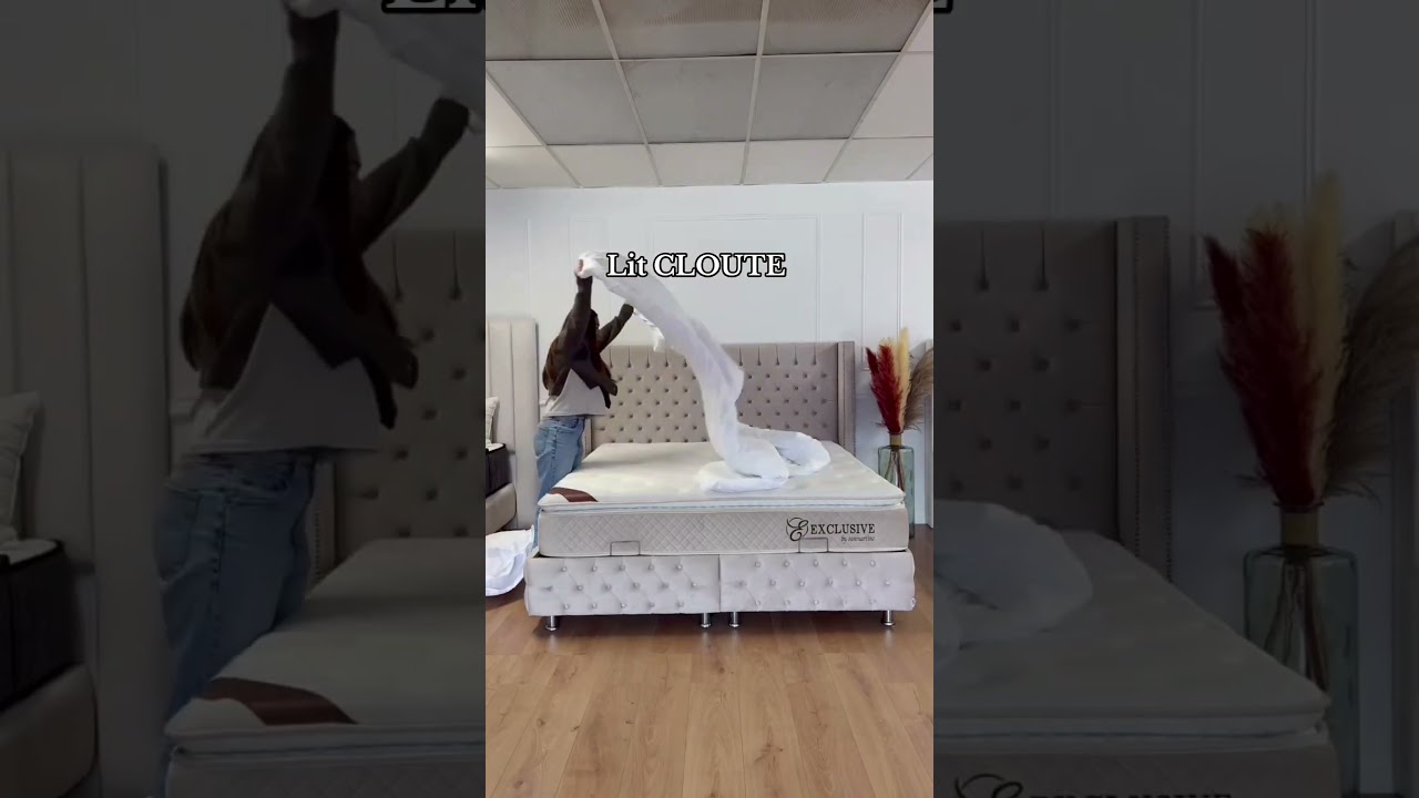 Charme intemporel du lit Clout&eacute; 🛏️✨ #Design #&Eacute;l&eacute;gance