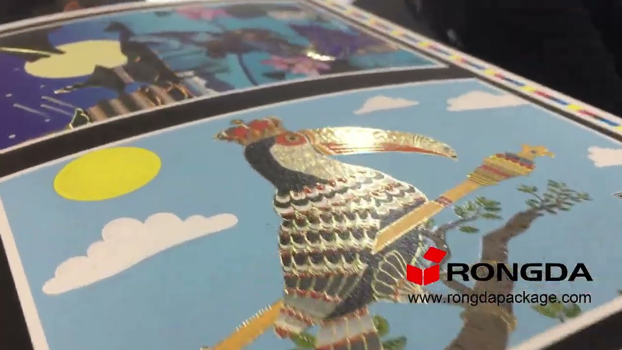 Automatic Digital Jet Spot UV and Cold foil machine #spotUV #UV