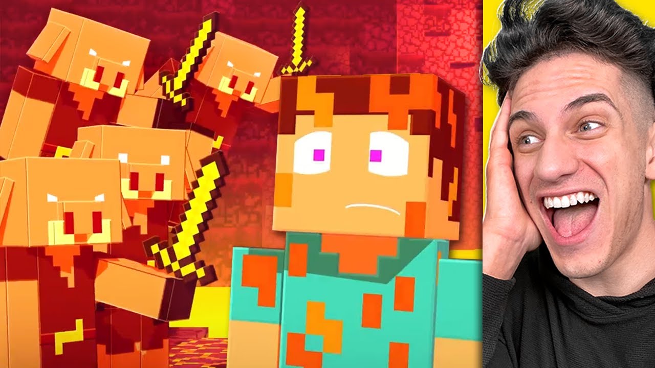 REACTING To FUNNIEST MINECRAFT ANIMATIONS! (Try Not To Laugh Challenge)