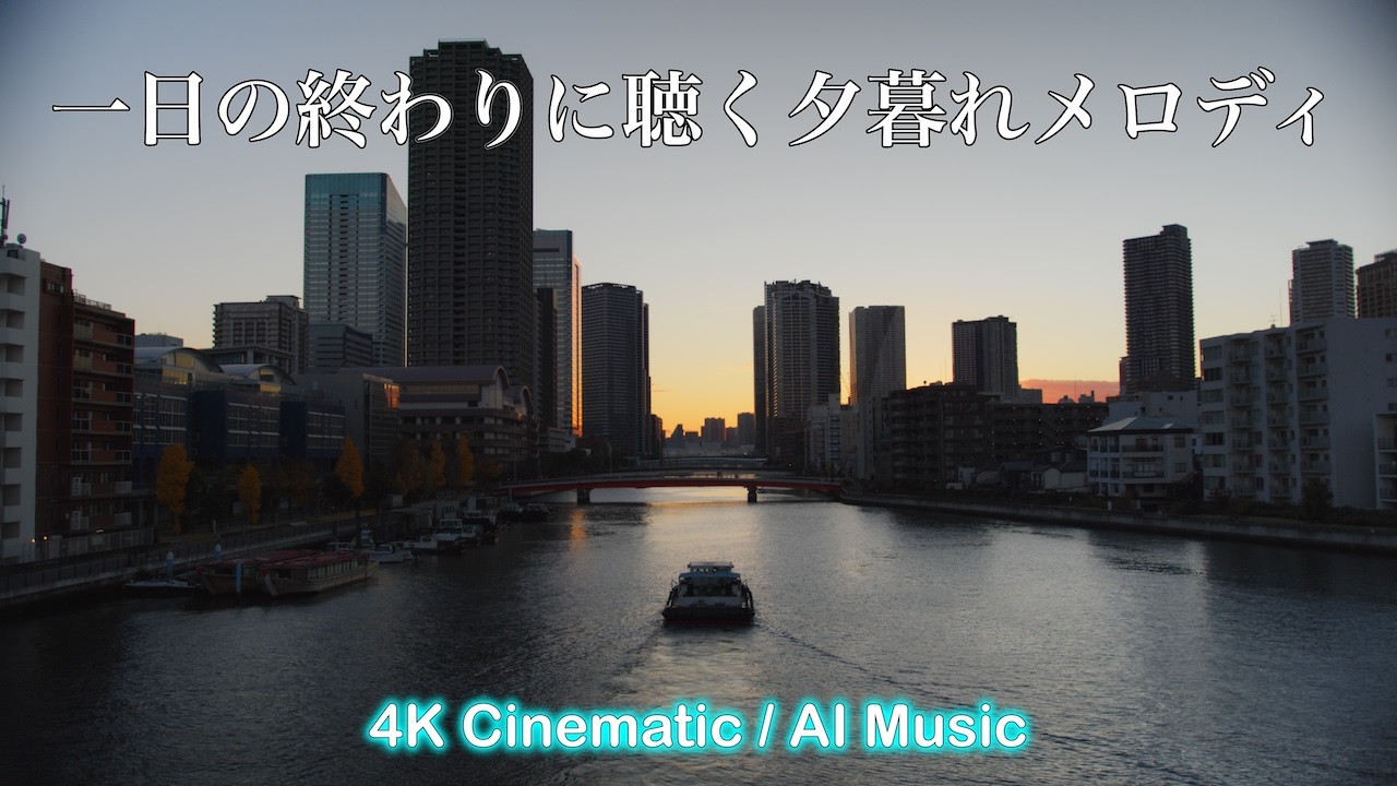 『優しく揺れて』落ち着いて迎える夕暮れの4K映像と穏やかなAIミュージック【PUKU MUSIC】