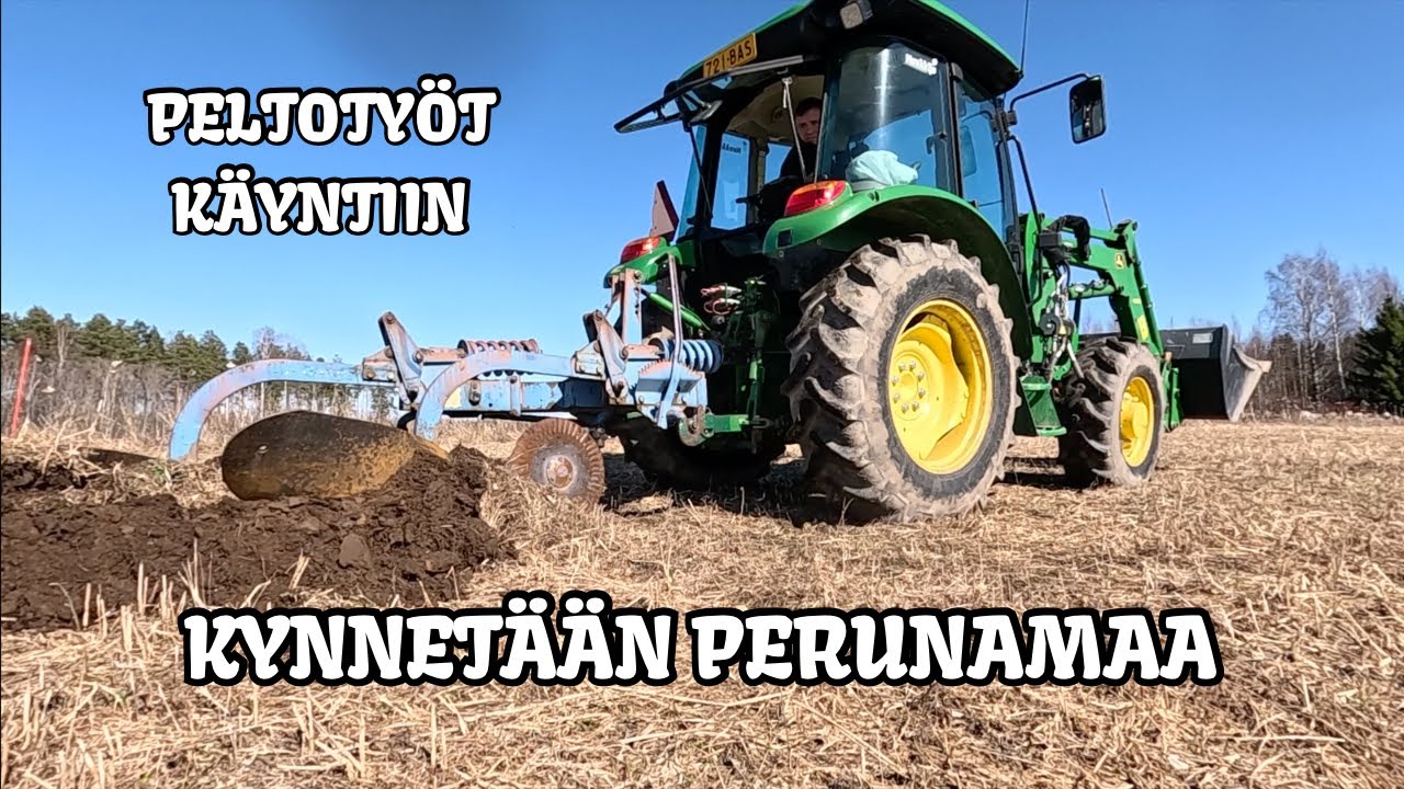 Kevään peltotyöt käyntiin perunamaan kyntämisellä