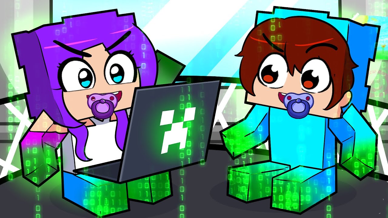 Minecraft'ta BEBEK HACKER olarak Büyüdüm!
