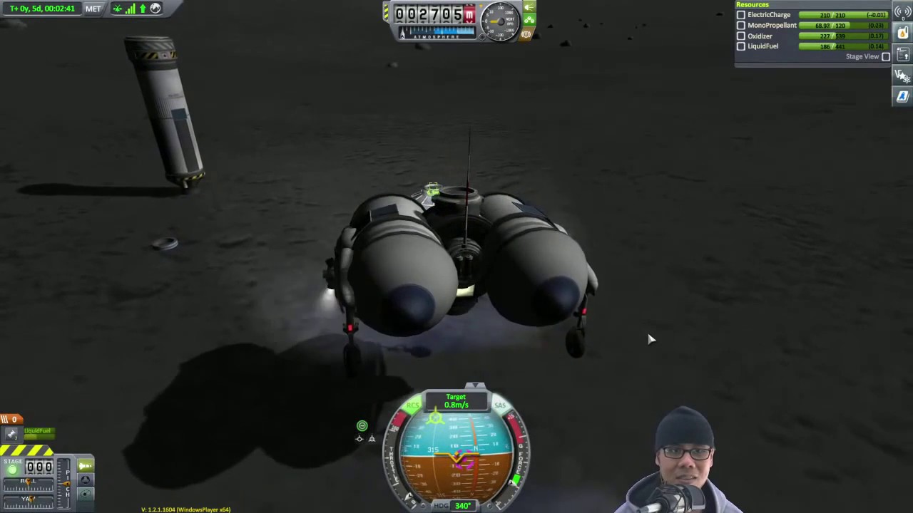Surface Docking with the Navigation Ball!  Prepping for the Mun Base; GAMING