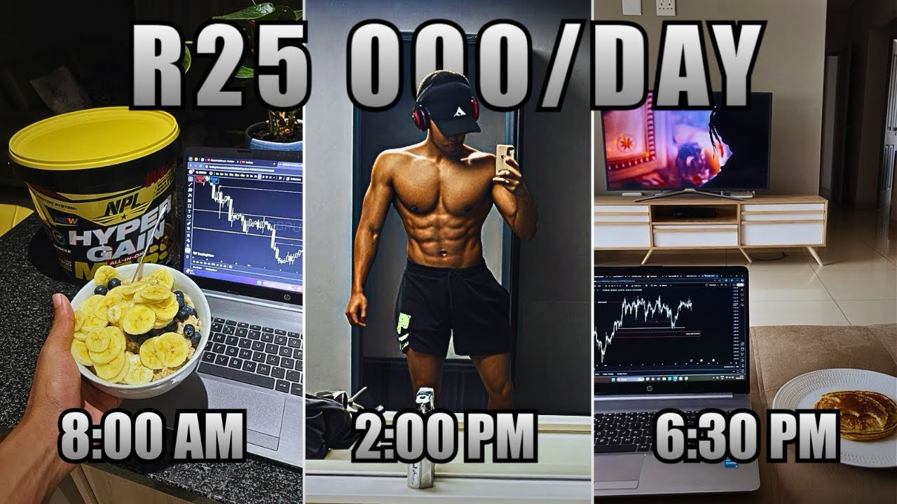 Spend a day with a 22y/o Forex Trader | I made R25k profit