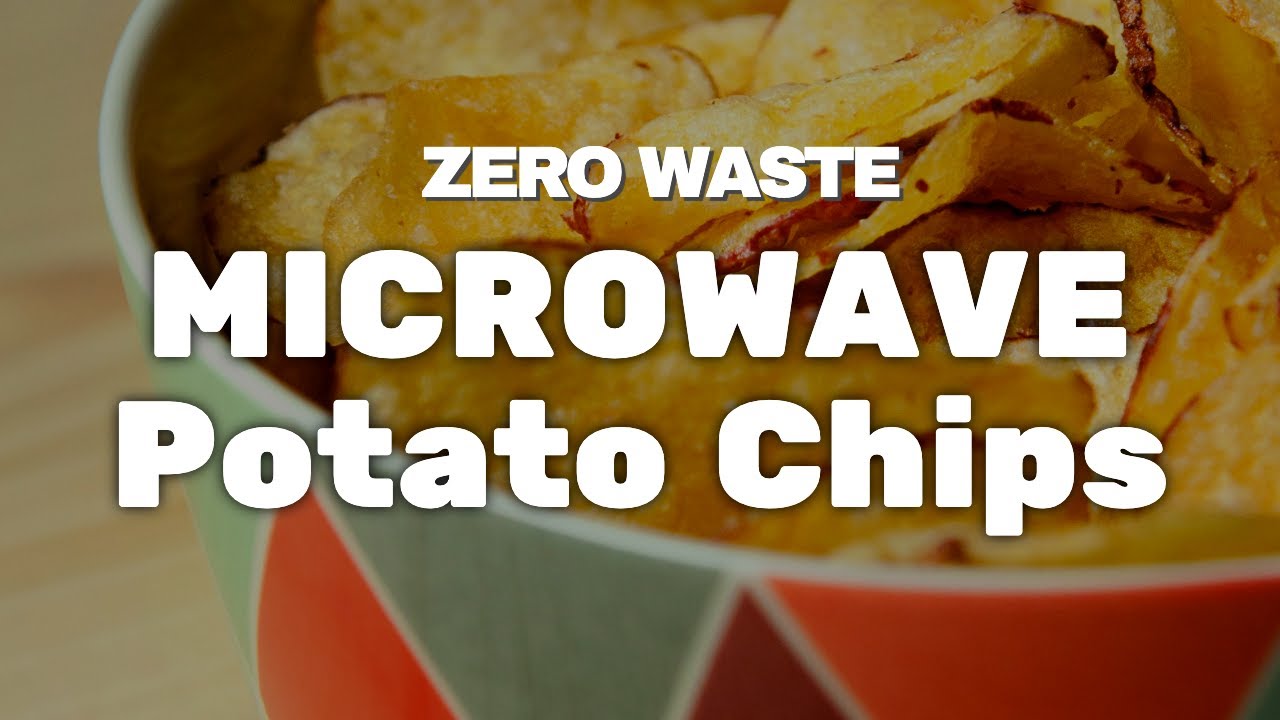 🥔   Zero Waste (Microwave) Potato Chip Recipe!!