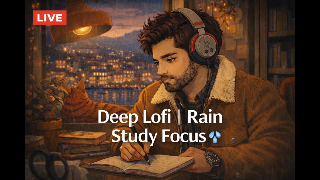 🌧️📚 Rain, lofi, and a quiet study night
