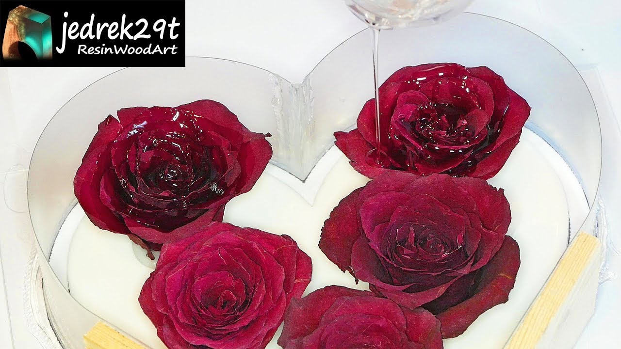 Roses 🌹 in Resin Heart / Mother's day 💖 / RESIN ART