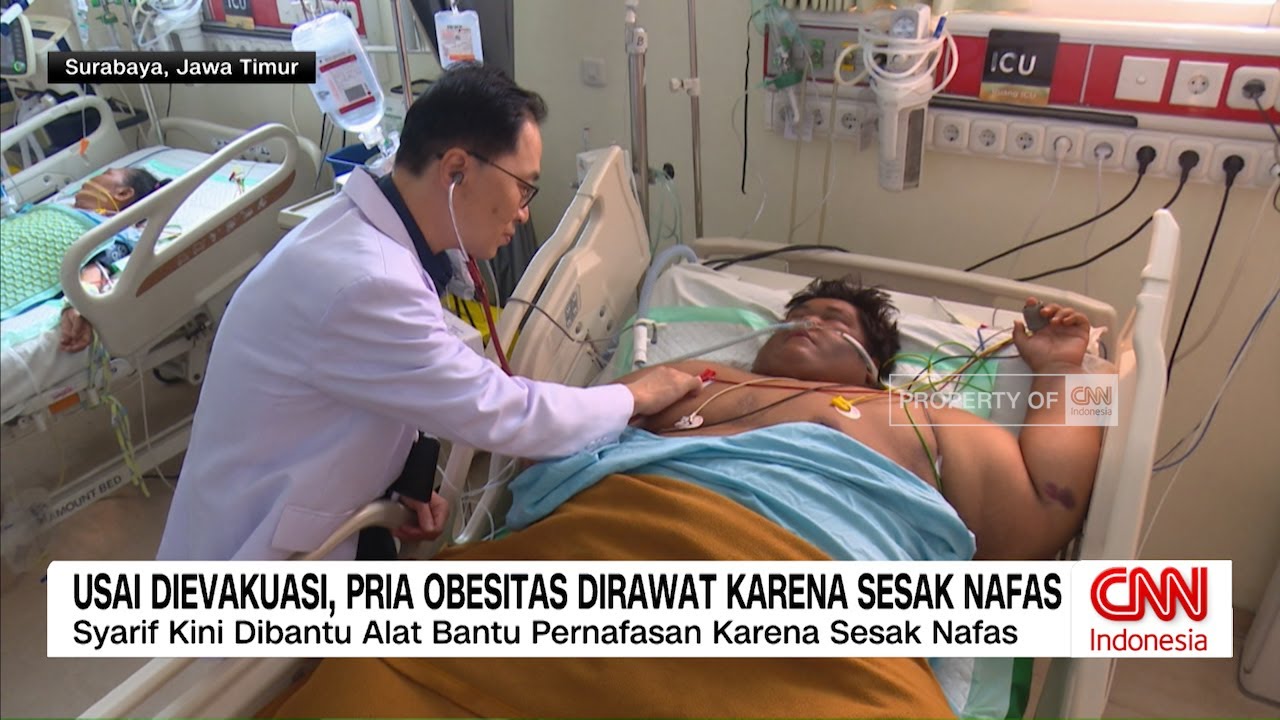 Usai Dievakuasi, Pria Obesitas Dirawat Karena Sesak Napas